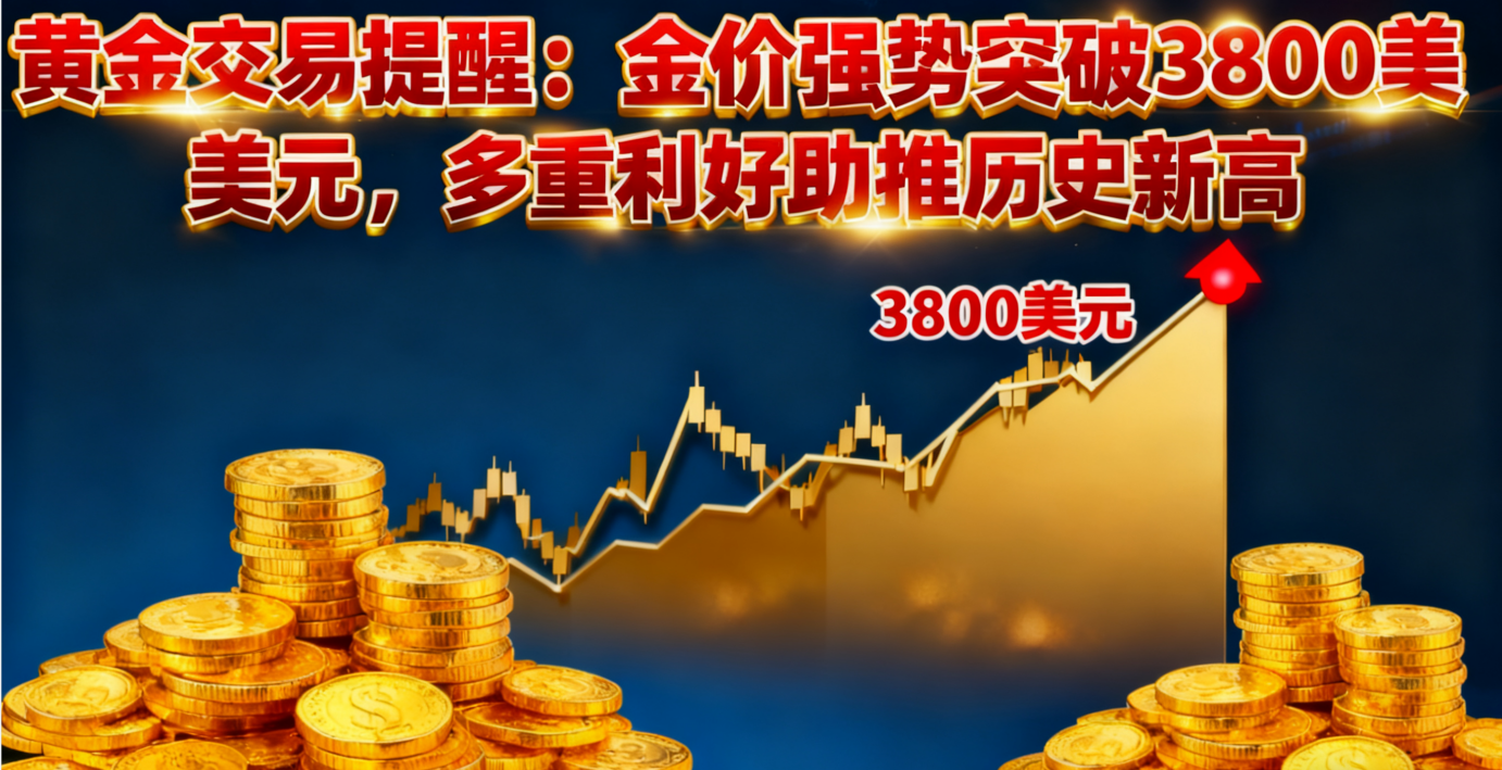 黄金价格涨至3800美元/盎司:多重利好助推历史新高
