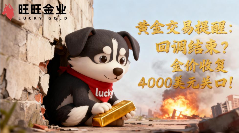 黄金交易提醒：回调结束？地缘风险升温，金价收复4000美元关口！