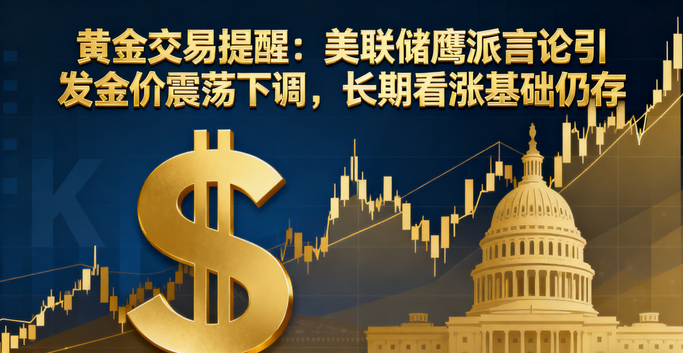 黄金交易提醒：美联储鹰派言论引发金价震荡下调，长期看涨基础仍存