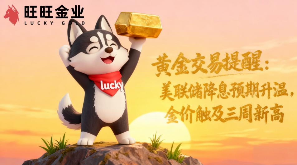 黄金交易提醒：美联储降息预期升温，金价触及三周新高