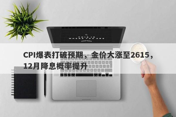 CPI爆表打破预期，金价大涨至2615，12月降息概率提升