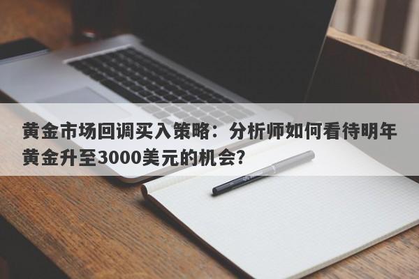 黄金市场回调买入策略：分析师如何看待明年黄金升至3000美元的机会？