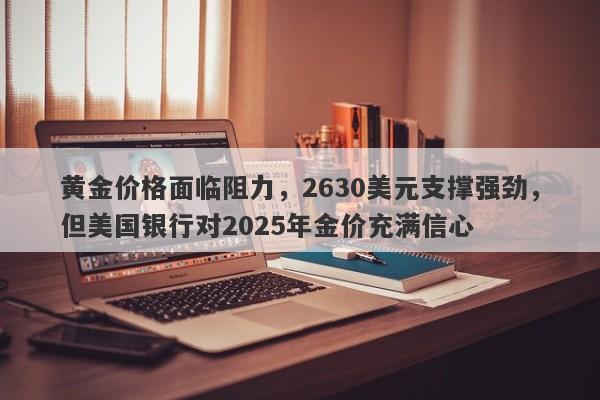 黄金价格面临阻力，2630美元支撑强劲，但美国银行对2025年金价充满信心