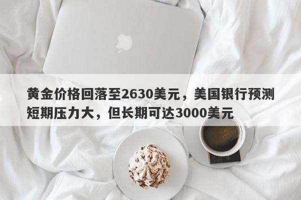 黄金价格回落至2630美元，美国银行预测短期压力大，但长期可达3000美元