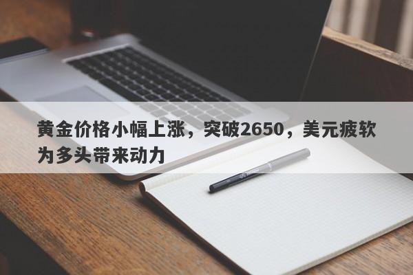 黄金价格小幅上涨，突破2650，美元疲软为多头带来动力