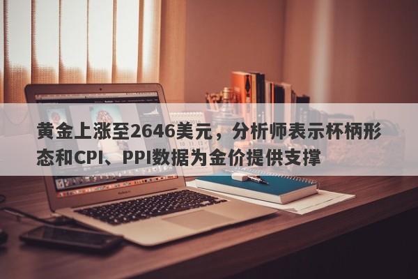 黄金上涨至2646美元，分析师表示杯柄形态和CPI、PPI数据为金价提供支撑