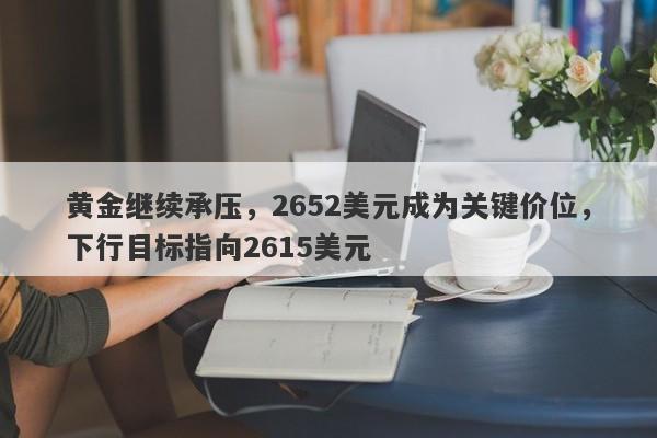 黄金继续承压，2652美元成为关键价位，下行目标指向2615美元