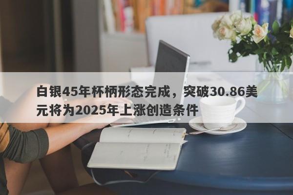 白银45年杯柄形态完成，突破30.86美元将为2025年上涨创造条件