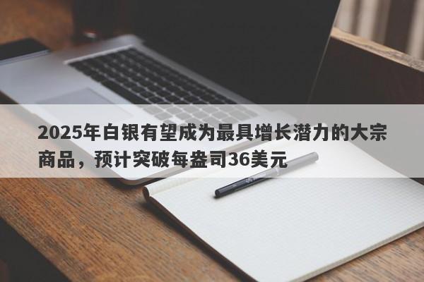 2025年白银有望成为最具增长潜力的大宗商品，预计突破每盎司36美元