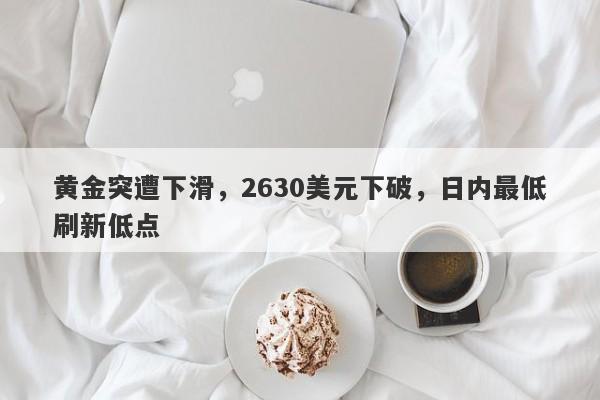 黄金突遭下滑，2630美元下破，日内最低刷新低点