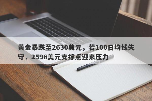 黄金暴跌至2630美元，若100日均线失守，2596美元支撑点迎来压力