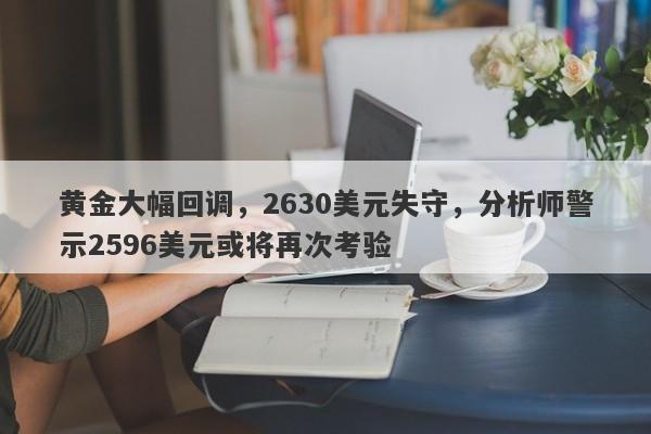 黄金大幅回调，2630美元失守，分析师警示2596美元或将再次考验